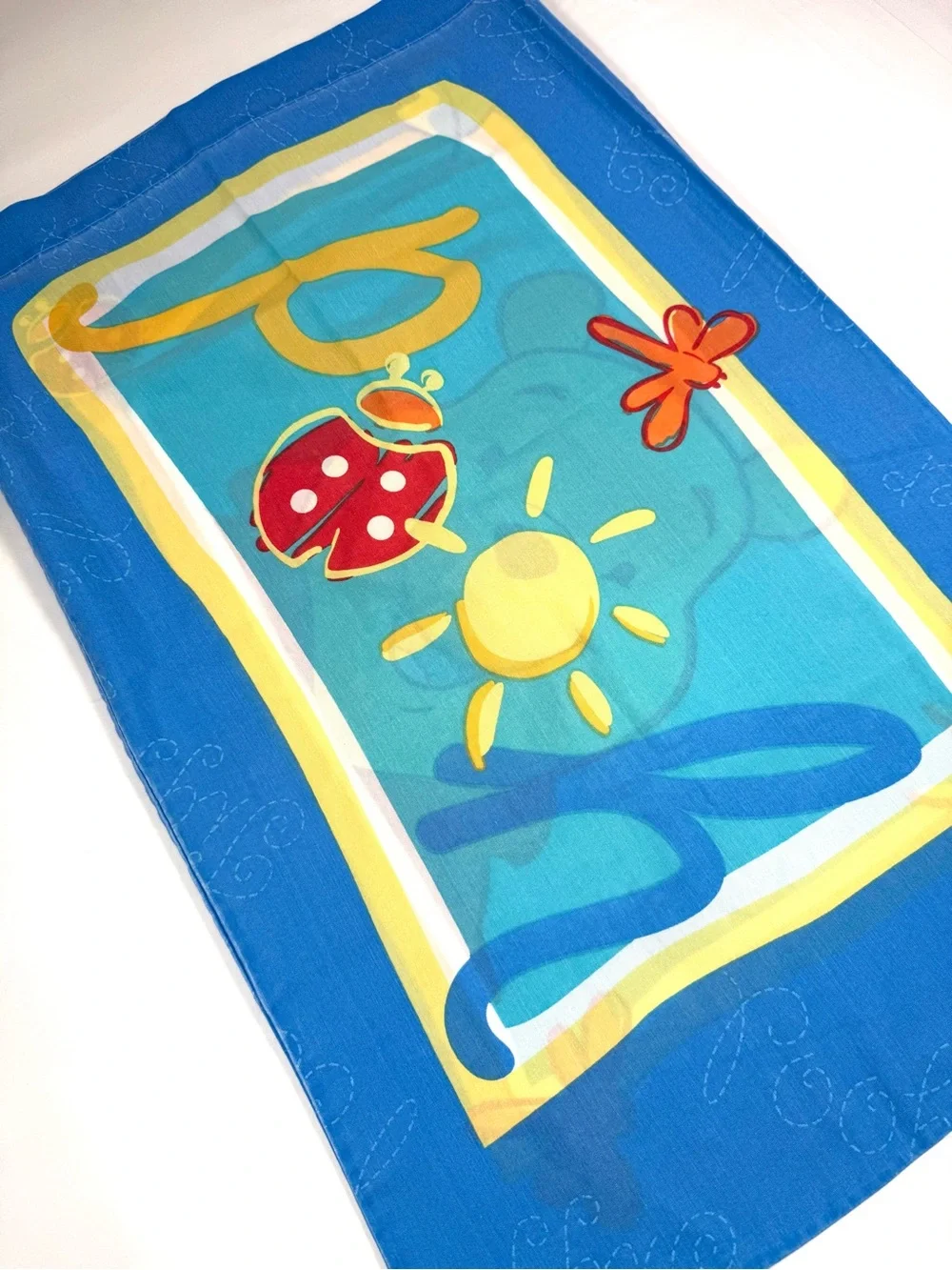 VINTAGE DISNEY Winnie The Pooh Standard Pillowcase Reversible USA 90s Classic